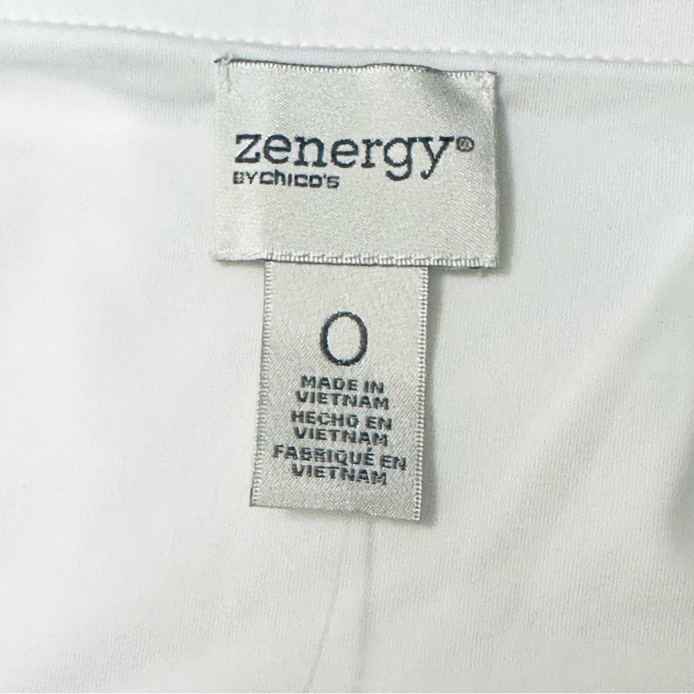 Chico’s 0 Zenergy Legging Crop Pants Optic White Stretch Dressy ☀️ - Picture 5 of 10